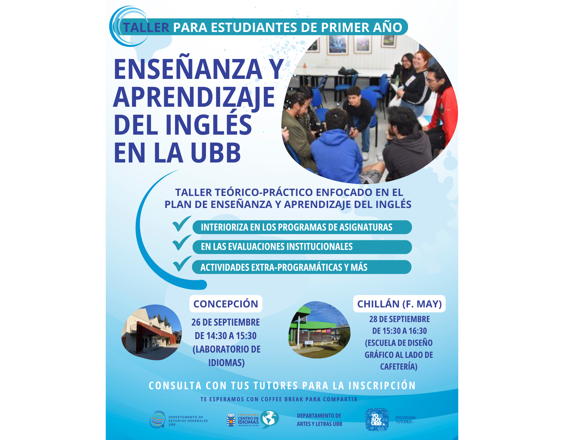 (REALIZADO) TALLER: ENSEÑANZA Y APRENDIZAJE DEL INGLÉS EN LA UBB